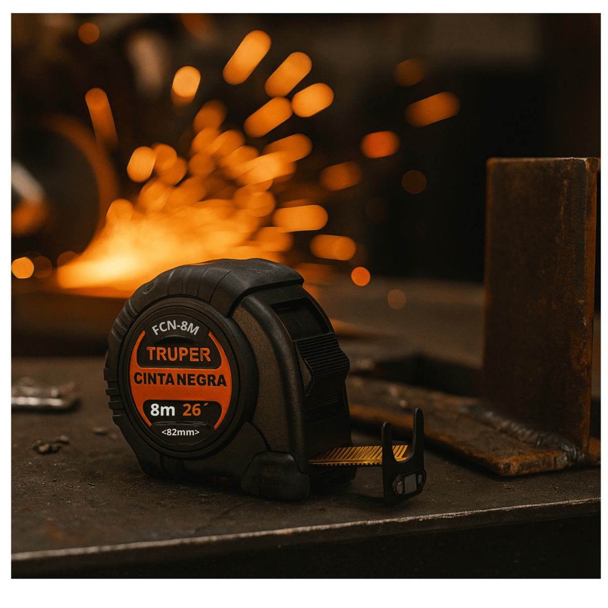 Wincha Magnética contra impactos Cinta Métrica 8m cinta Negra TRUPER4