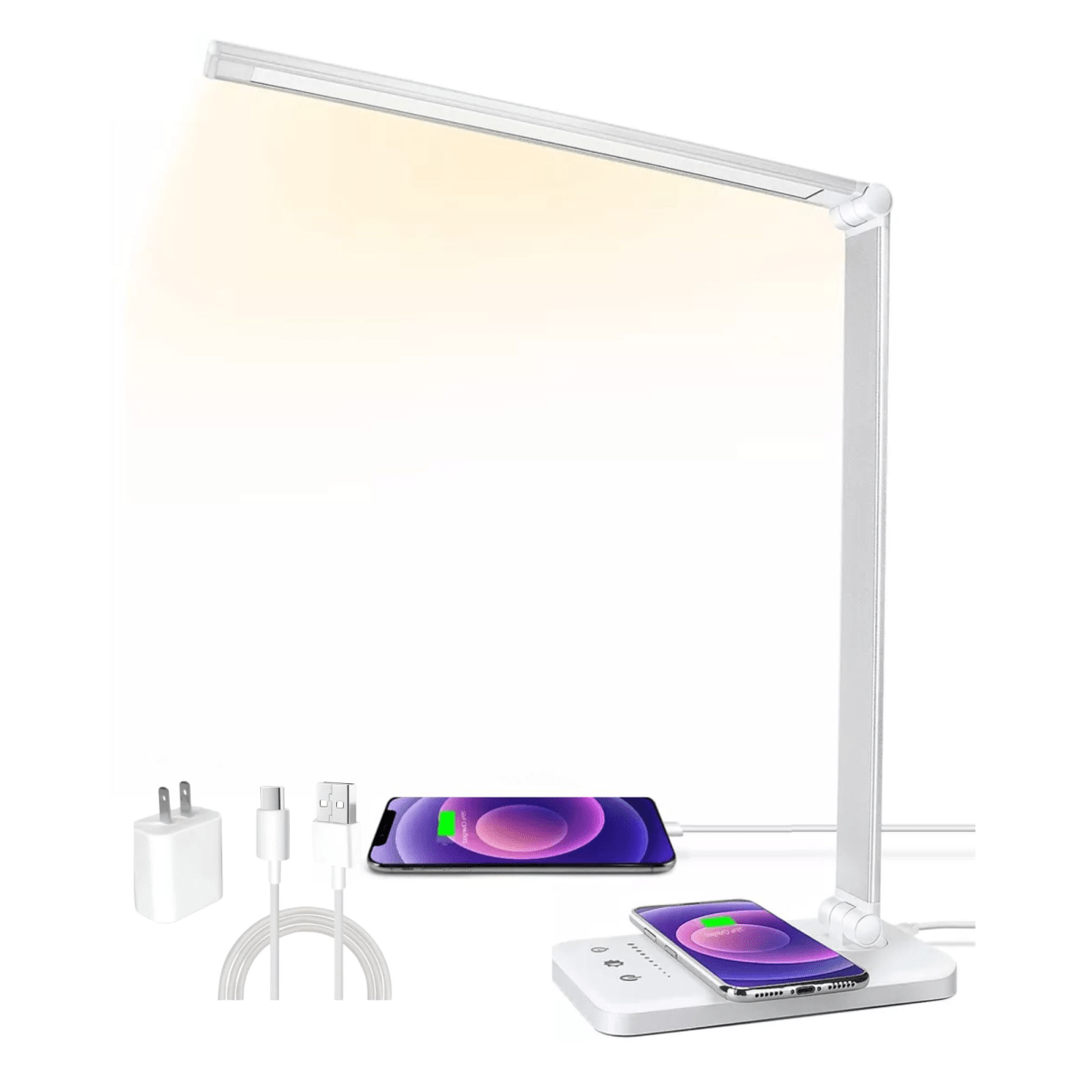 Lampara de escritorio led con cargador inalambrico1