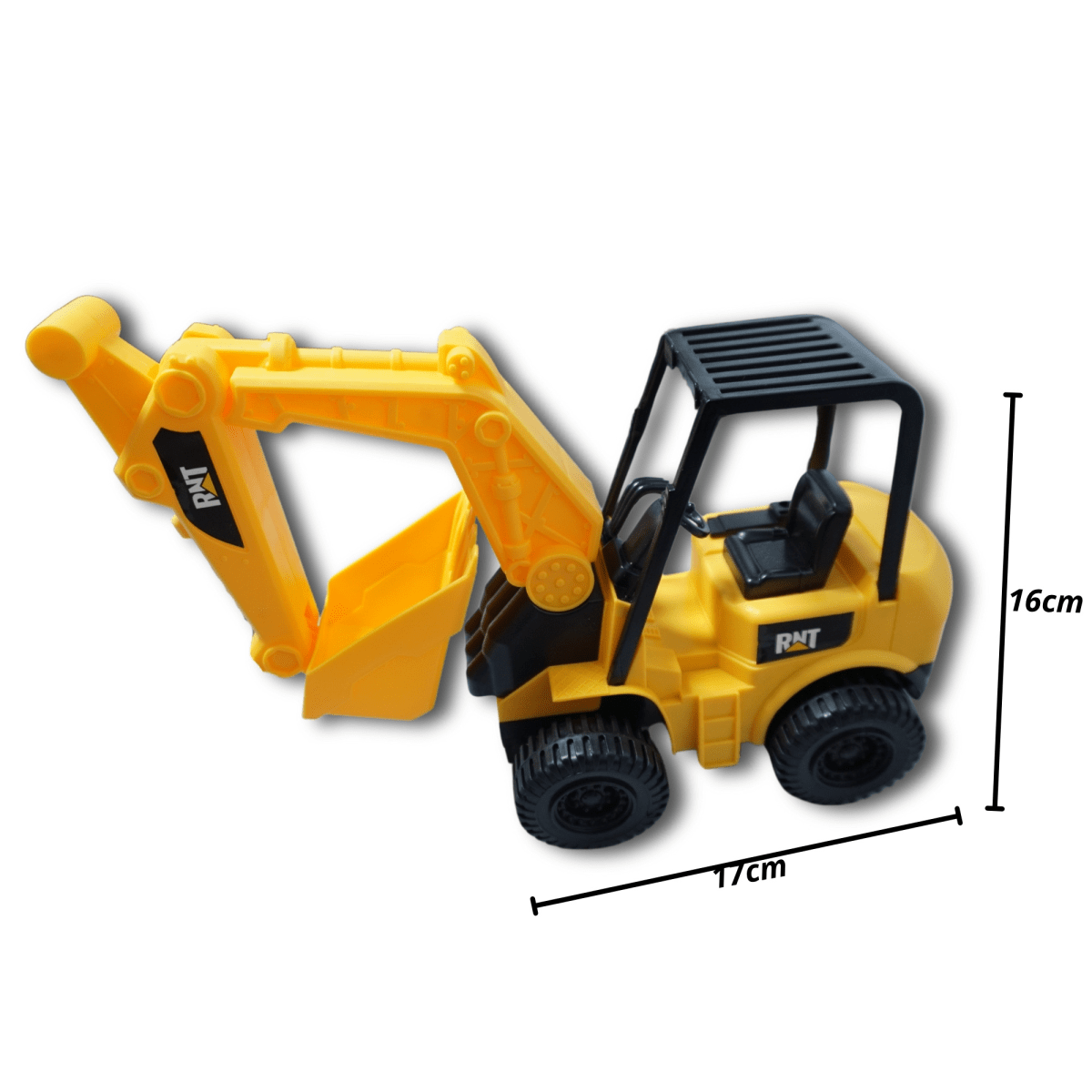 Juguete maquinarias pesadas Excavadora con Casco y Herramientas5