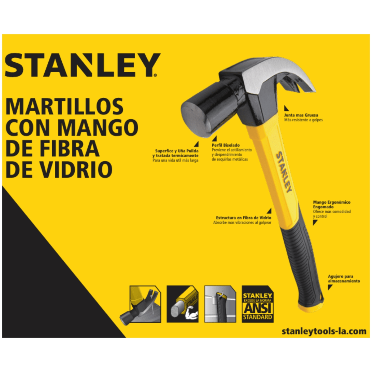 MARTILLO MANGO FIBRA DE VIDRIO STHT51392-40, 20 ONZ, STANLEY4