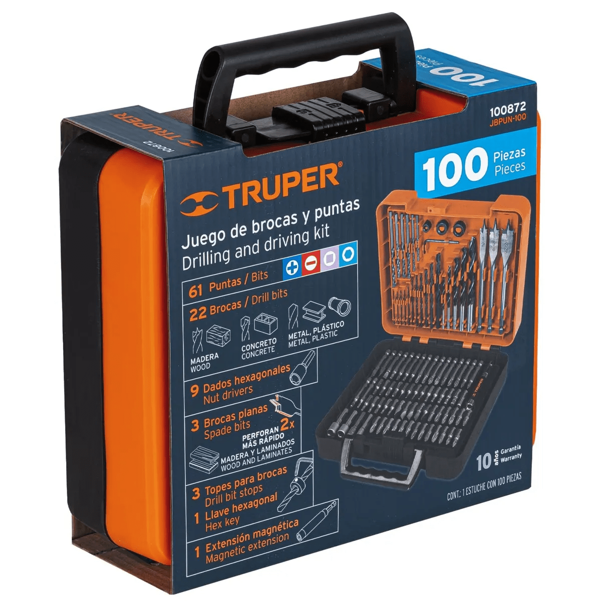 TALADRO PERCUTOR INALAMBRICO 20V, + SET 101 PIEZAS TRUPER5