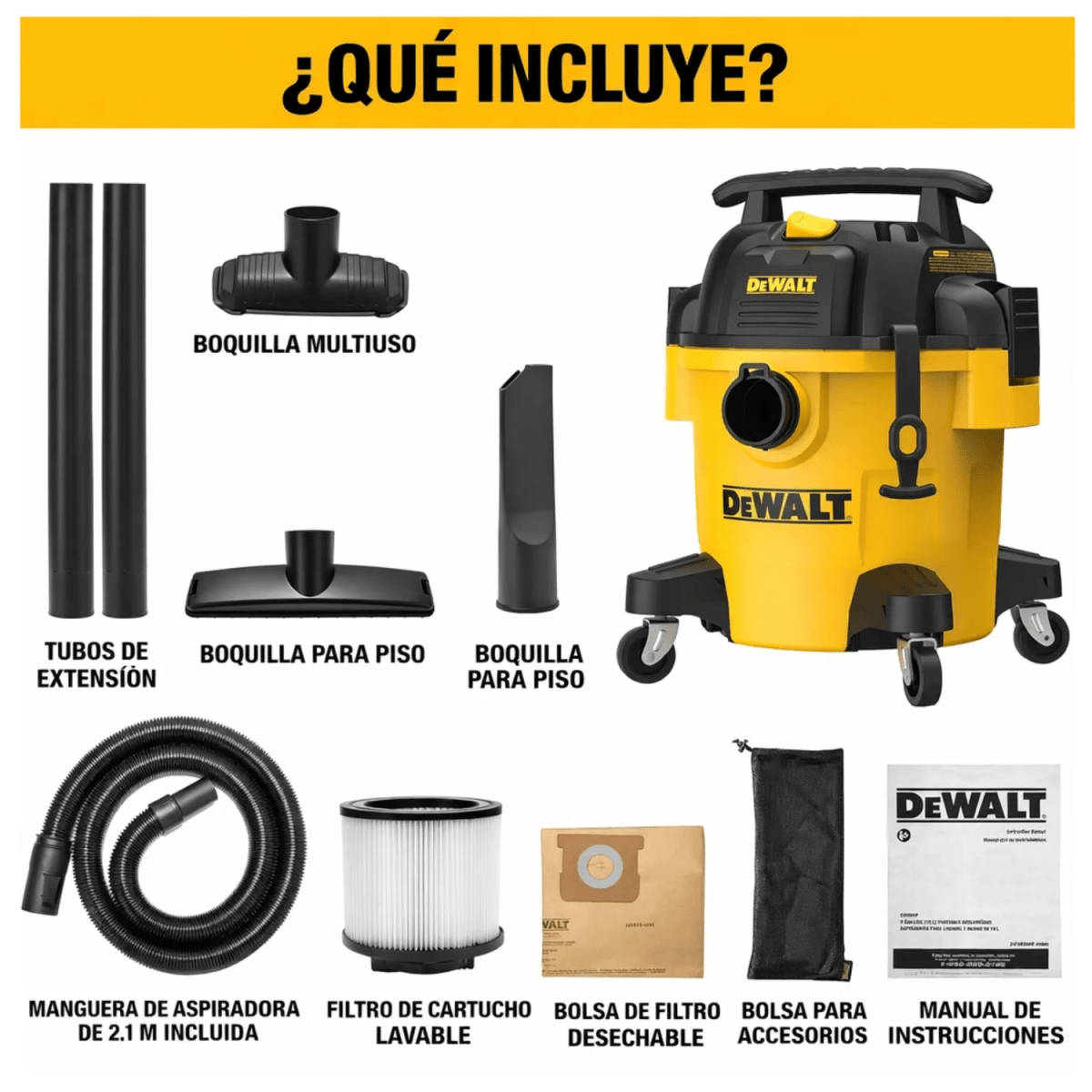Aspiradora y sopladora de polvo y liquido 20 litros 1050W3
