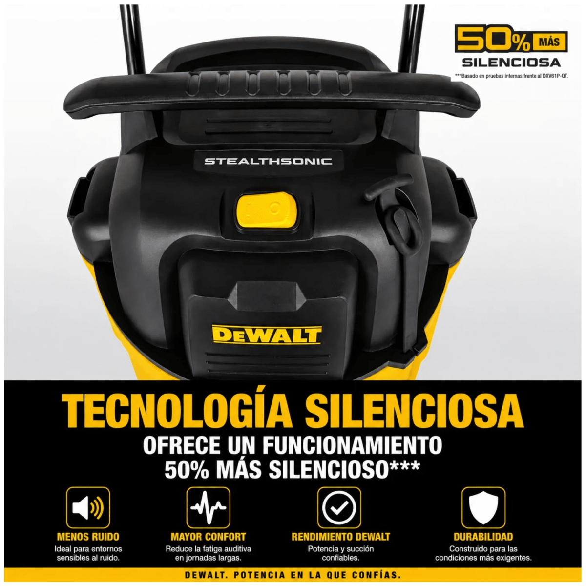 ASPIRADORA SILENCIOSA DE POLVO Y LIQUIDO 61 LITROS DEWALT2