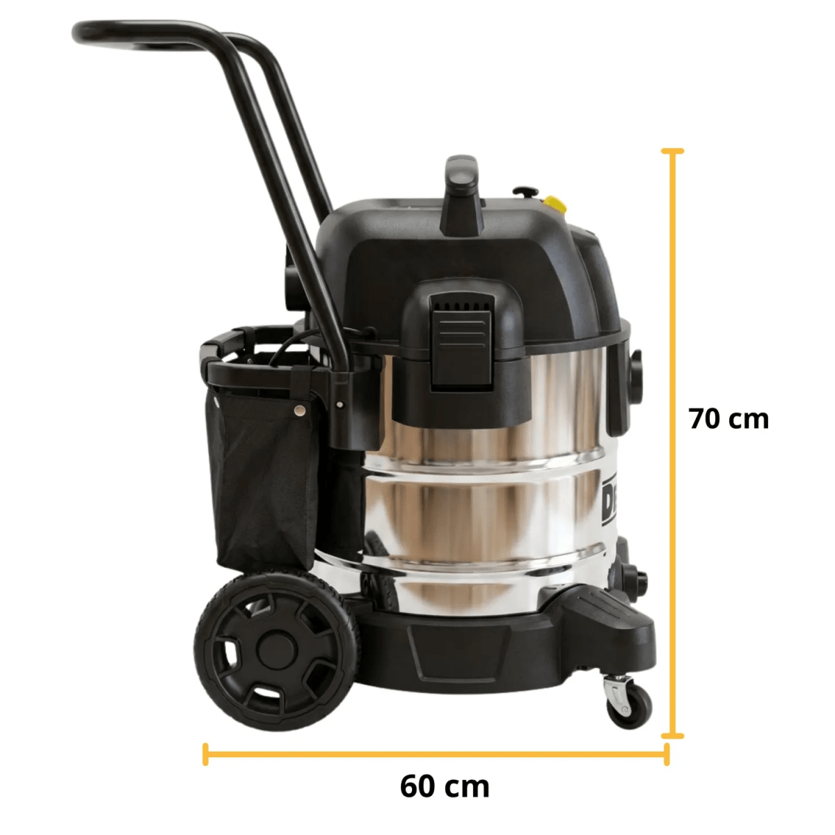 Aspiradora y sopladora de polvo y liquido 50L 1300W acero inox7