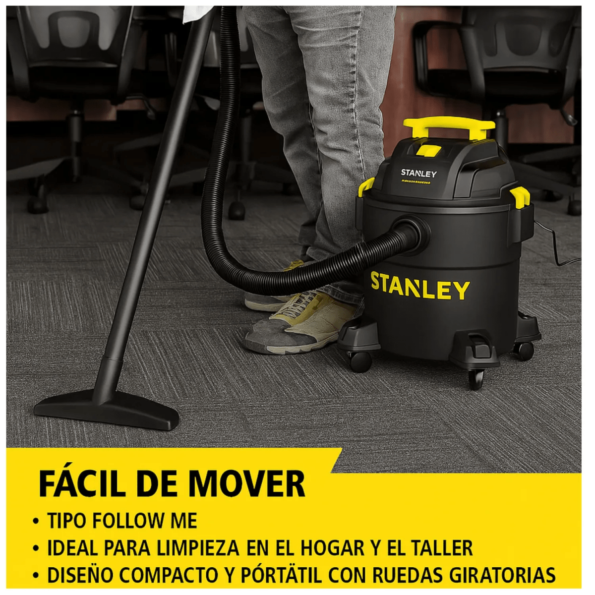 Aspiradora de polvo y liquido 23L 1100W SL19402P STANLEY4