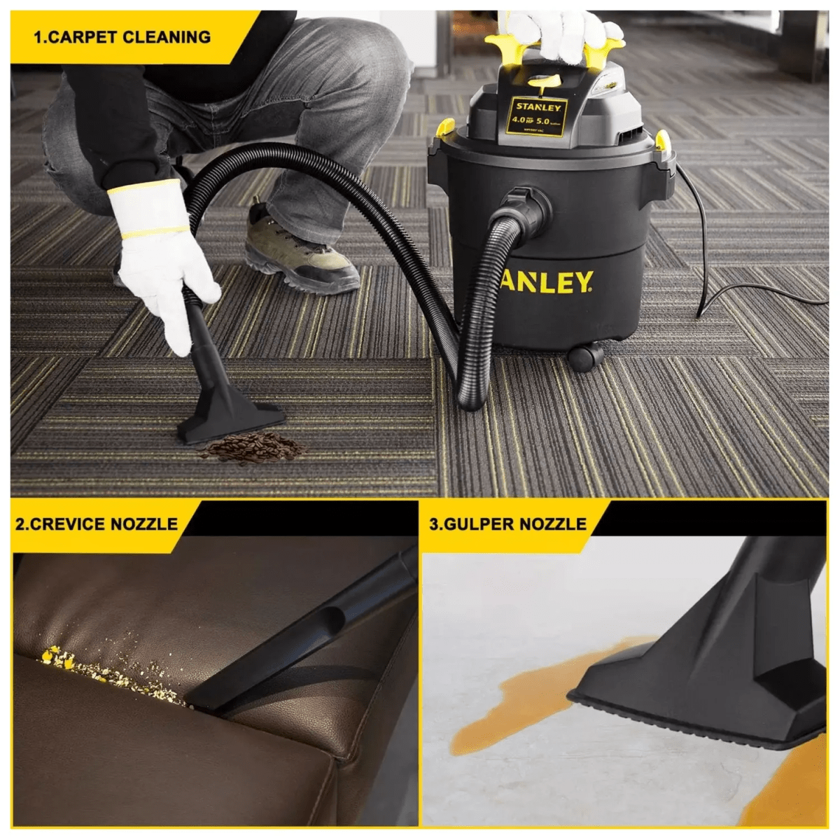 Aspiradora de polvo y liquido 23L 1100W SL19402P STANLEY6