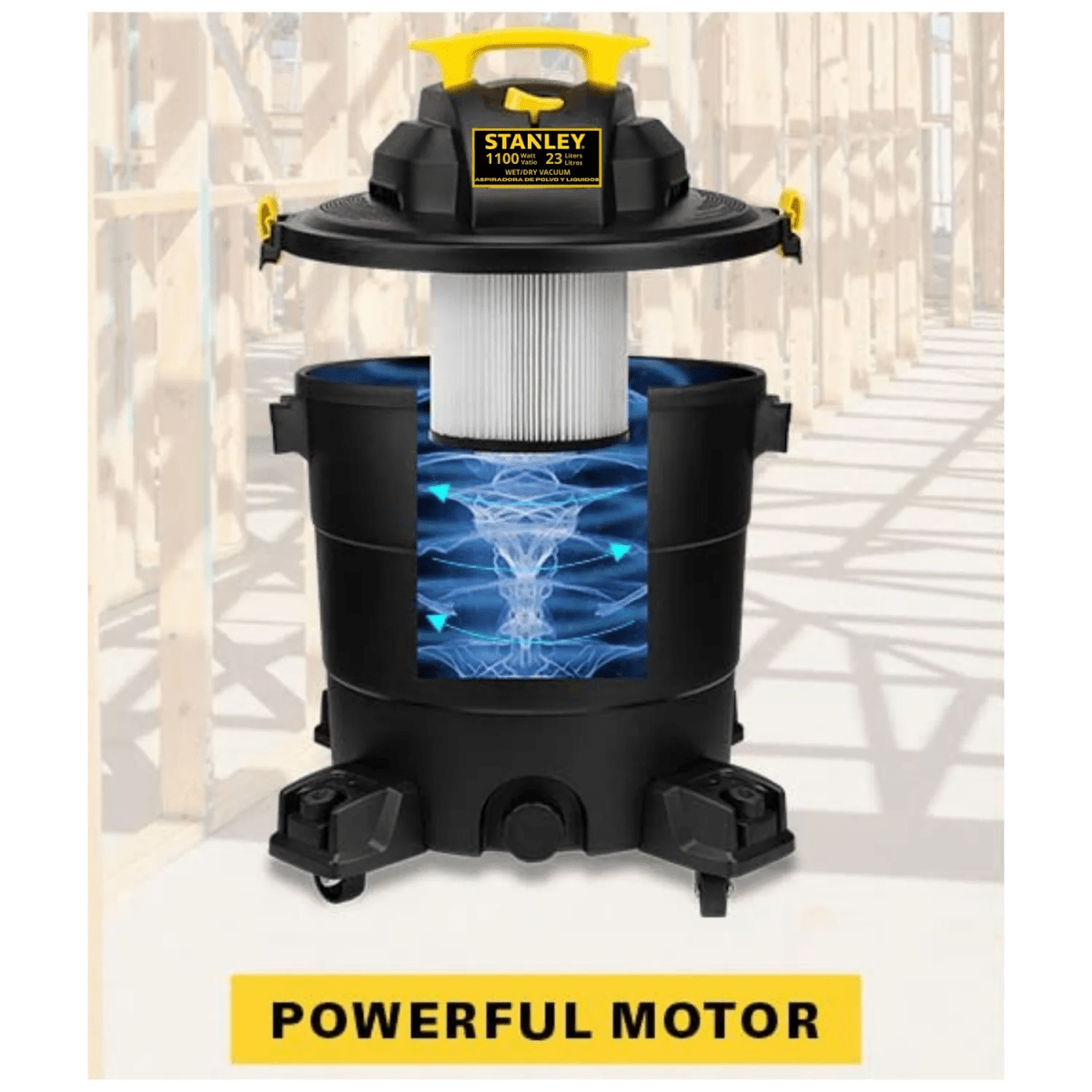 Aspiradora de polvo y liquido 23L 1100W SL19402P STANLEY8