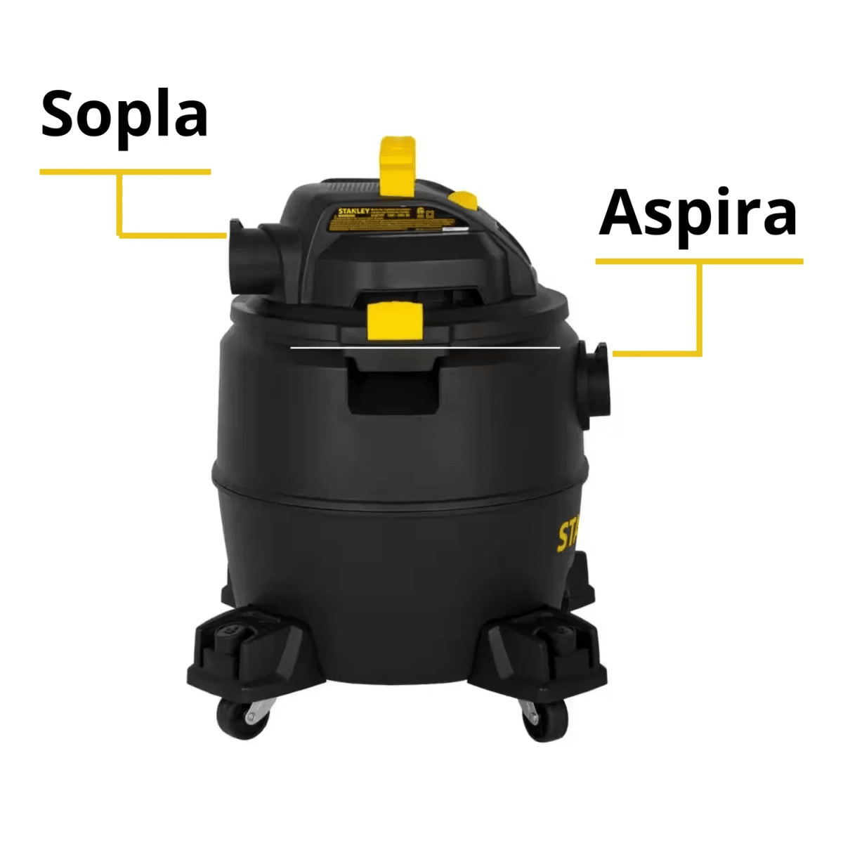 Aspiradora y sopladora de polvo y liquido 30 litros 1000W STANLEY4