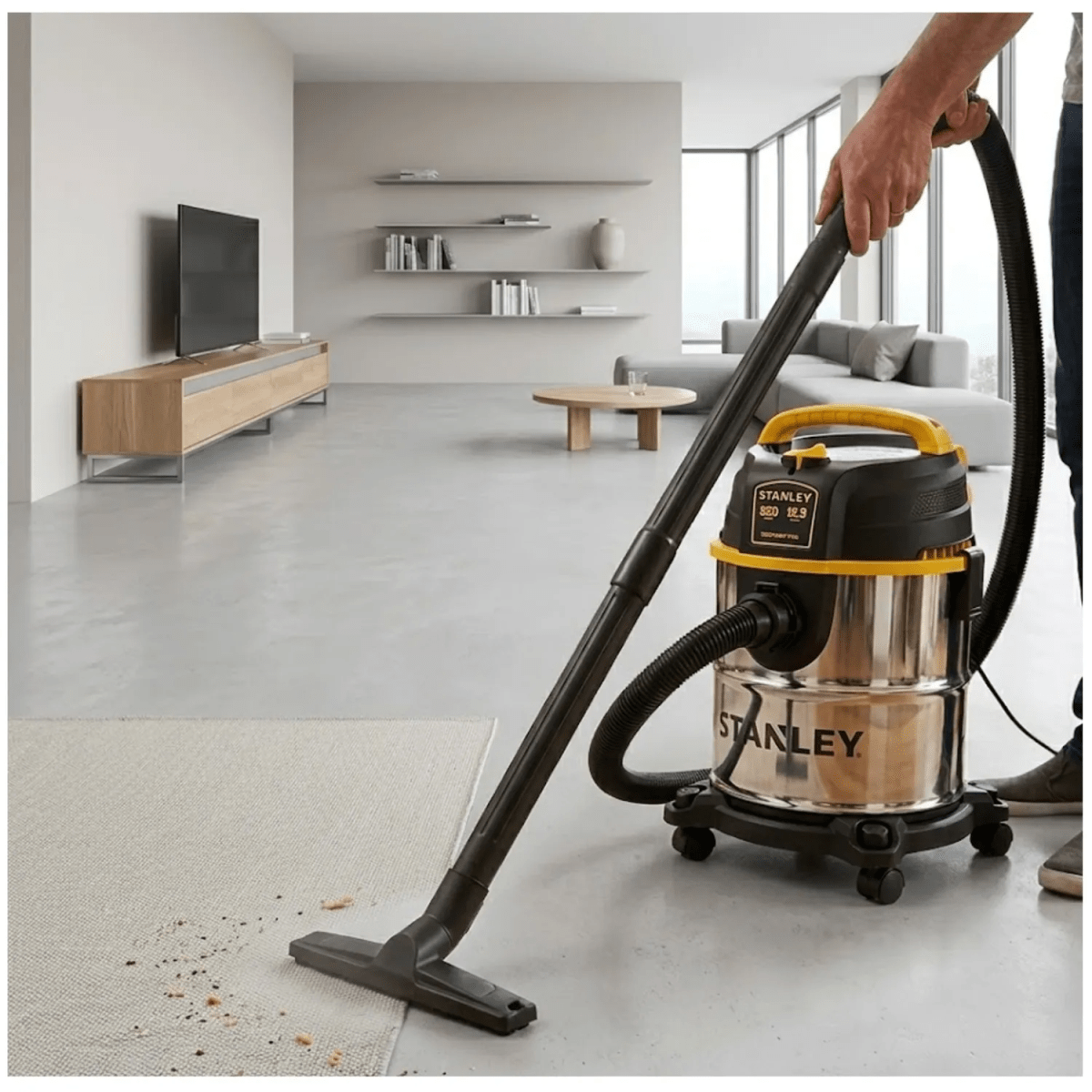 ASPIRADORA DE POLVO Y LIQUIDO ALTA POTENCIA 850W 19 LITROS TANQUE DE ACERO INOXIDABLE STANLEY8