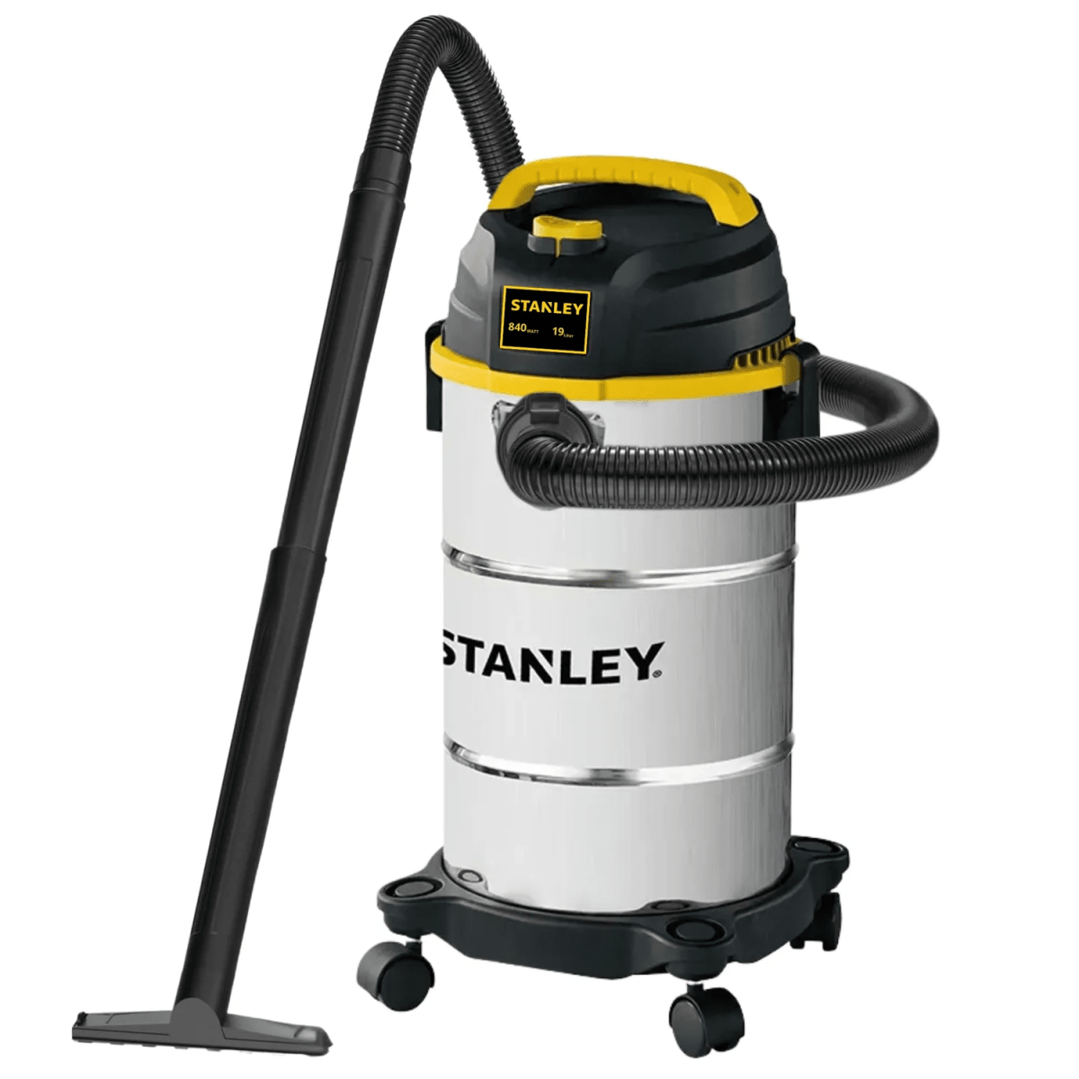 ASPIRADORA DE POLVO Y LIQUIDO 19 LITROS TANQUE ACERO INOXIDABLE STANLEY1