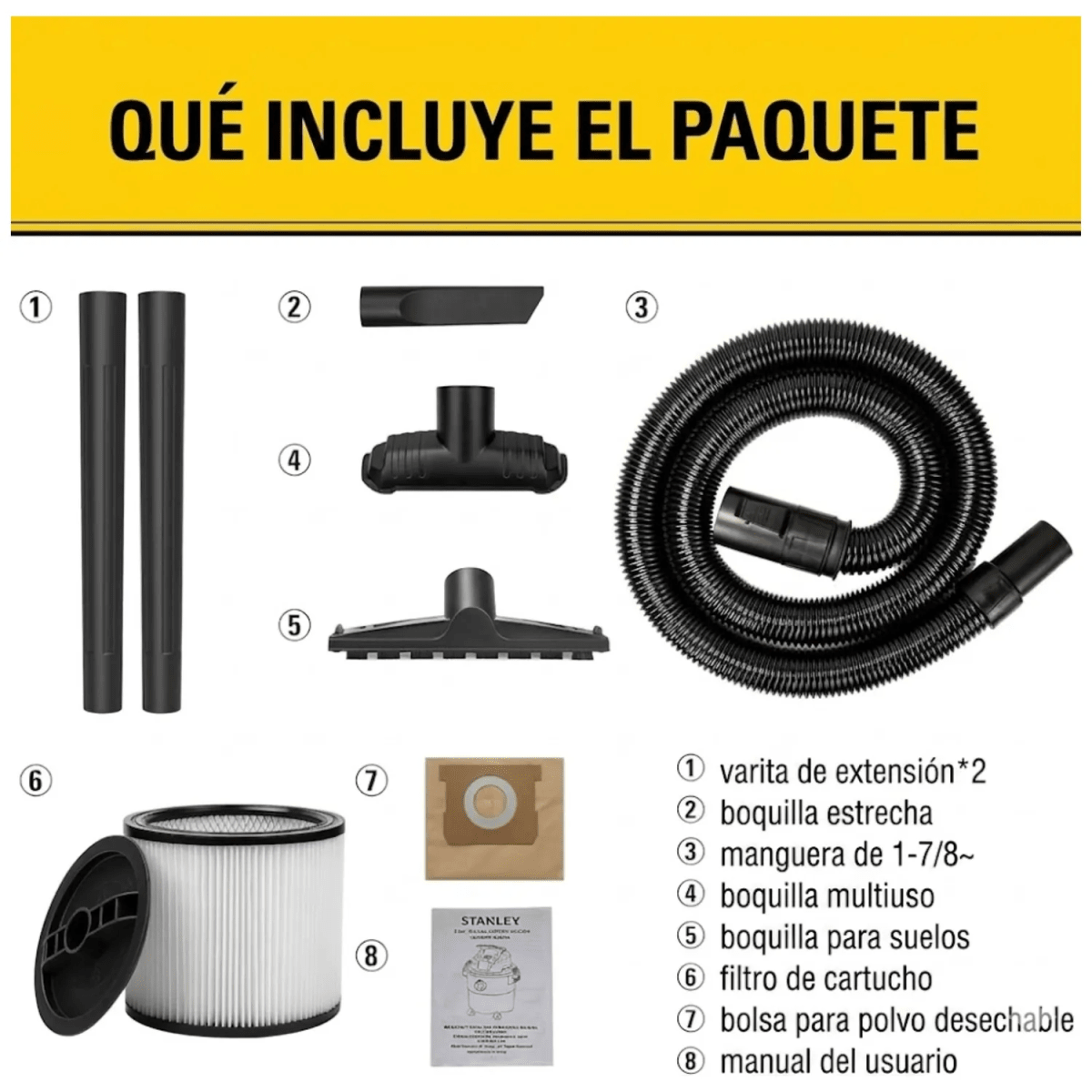 ASPIRADORA SOPLADORA DE SOLIDO Y LIQUIDO 30 LITROS ACERO INOXIDABLE STANLEY4