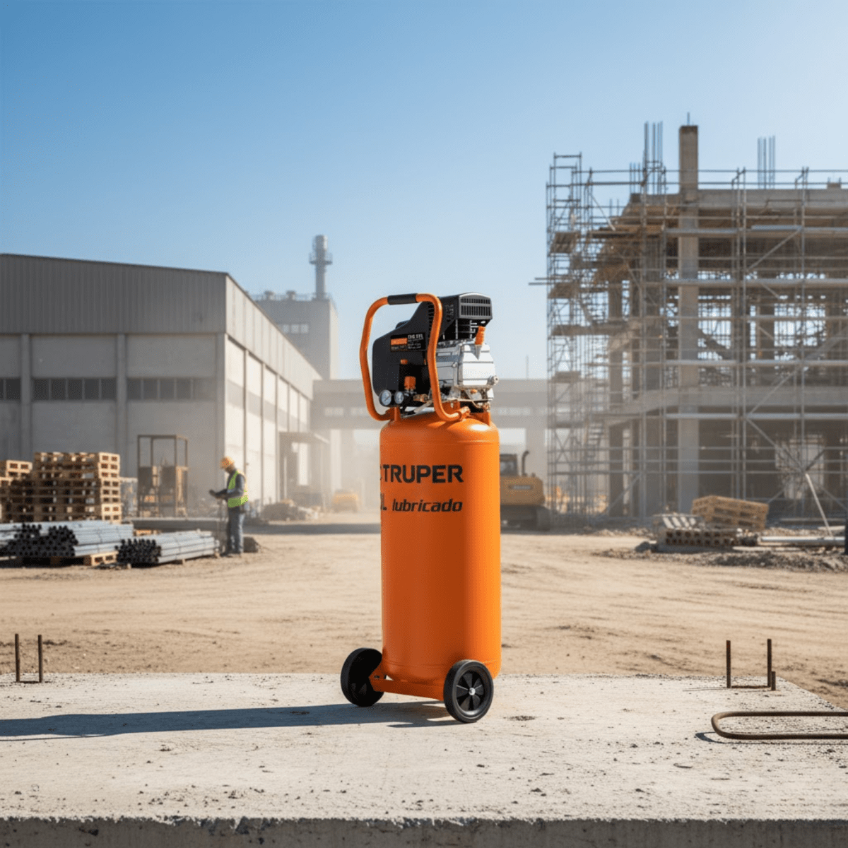 Compresora de aire 80Lt vertical, 3-1/2HP  Truper2