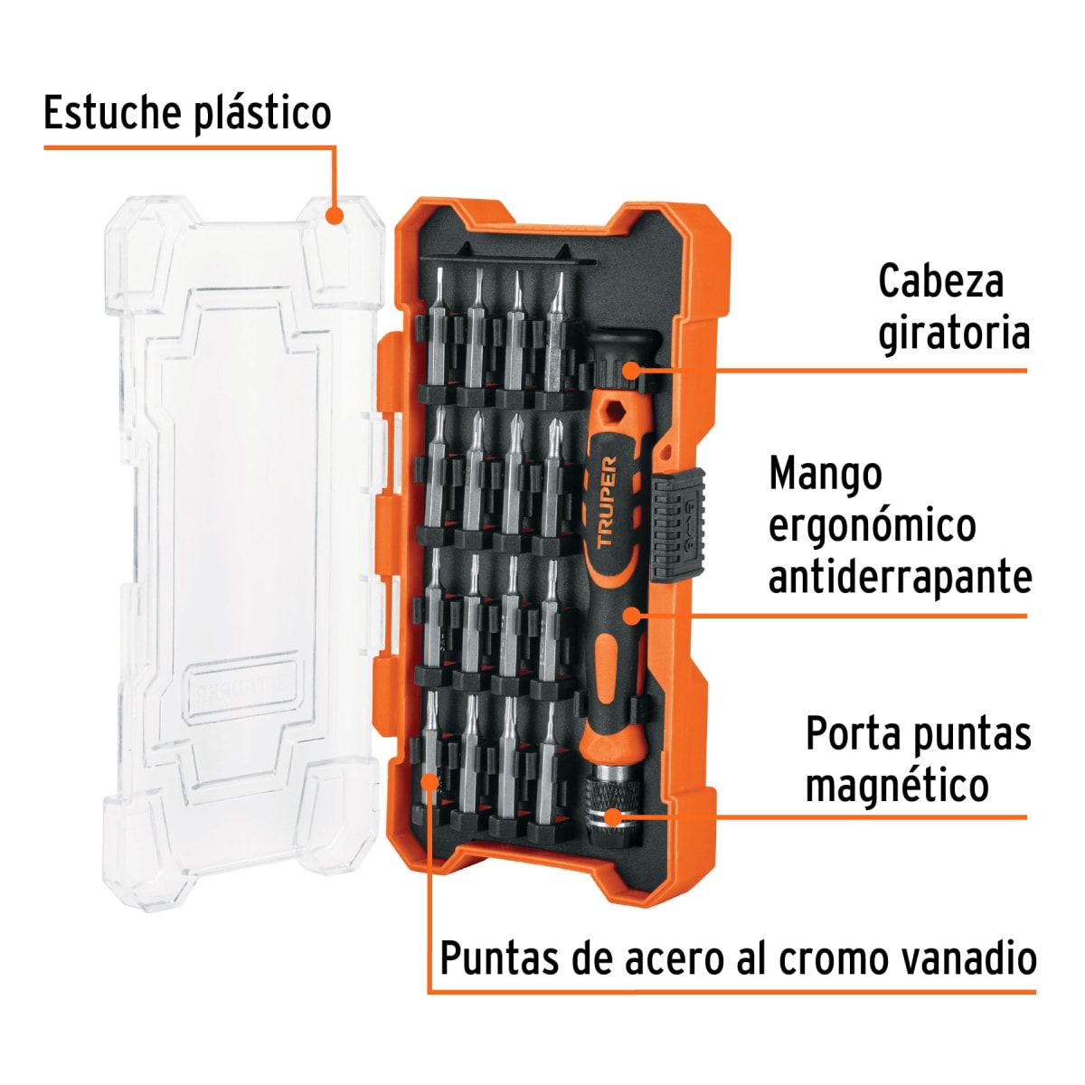 JUEGO DE DESARMADOR JOYERO 16 PIEZAS DESARMADOR DE CELULAR - TRUPER3