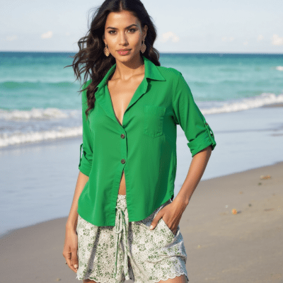 Blusa Básica Manga 3/4 Brasil SHBR OI25