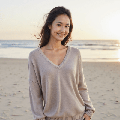 Sweater hilo seda manga 3/4 PV25