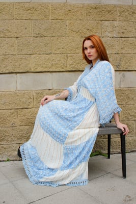 Vestido largo algodon india Mujer PV24