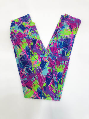 Calza Deportiva Estampada Mujer Abstracto