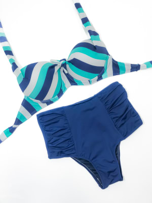 Bikini Vintage Tiro Alto Mujer Conjunto