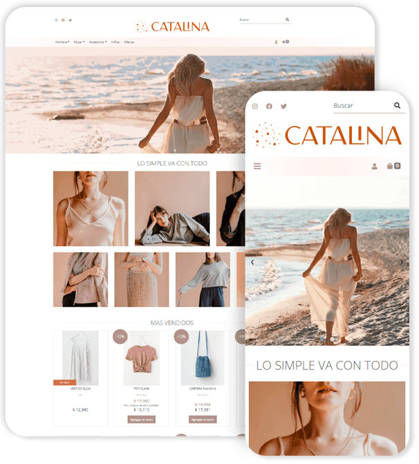Plantilla de Ecommerce Catalina Clásica