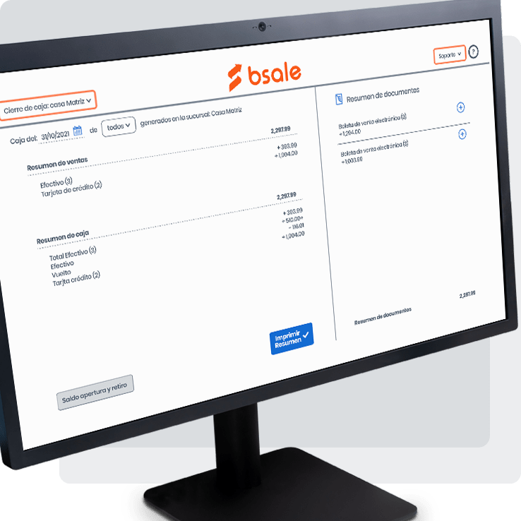 TARJETA Cierre de caja