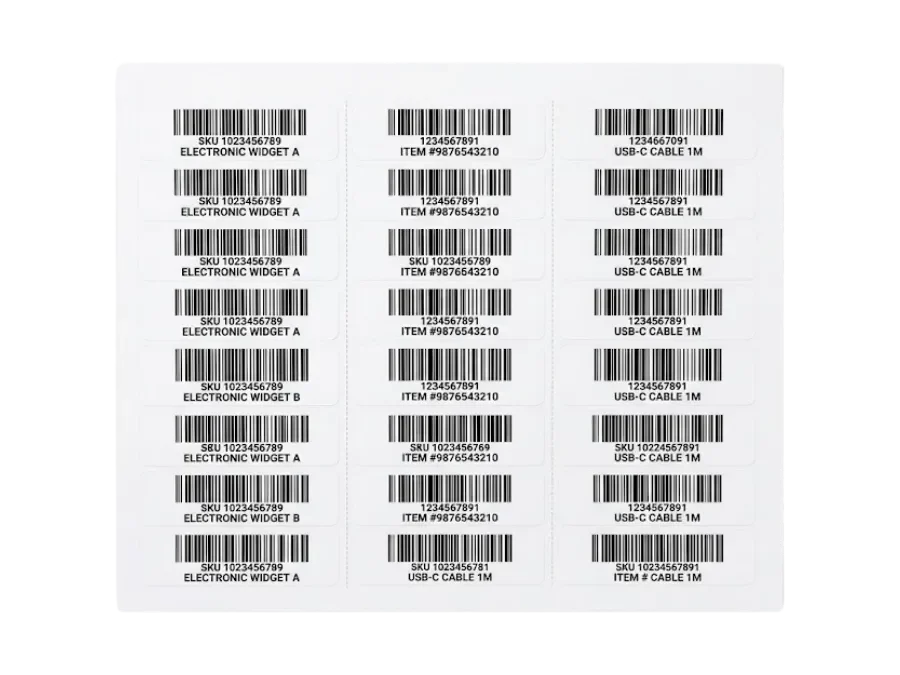 Papel de etiquetas adhesivas Avery 8160 compatible con Bsale
