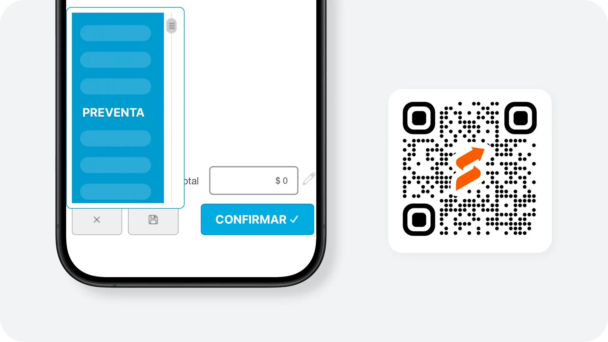 Vista de la app Bsale generando documentos de preventa