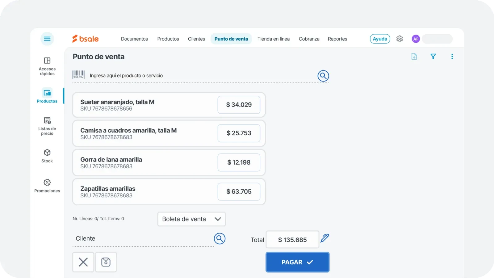 Control de inventario en tiempo real con Bsale