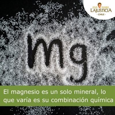 El magnesio es un solo mineral... lo que diferencia a cada tipo es su combinación molecular