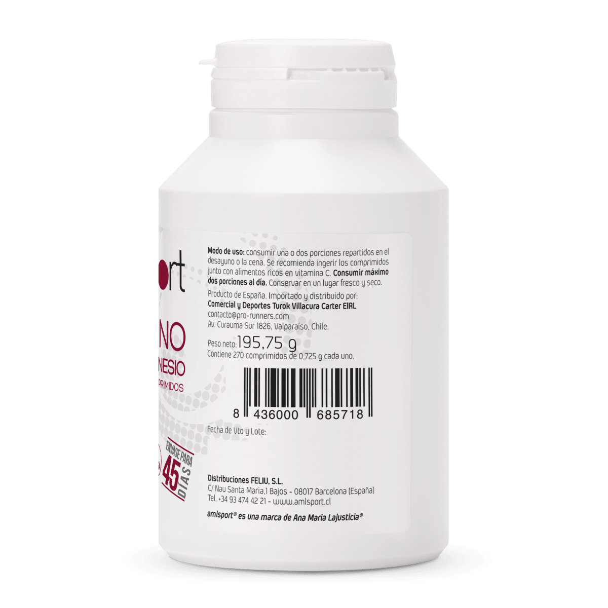 COLAGENO CON MAGNESIO (270 comprimidos) AMLSPORT2