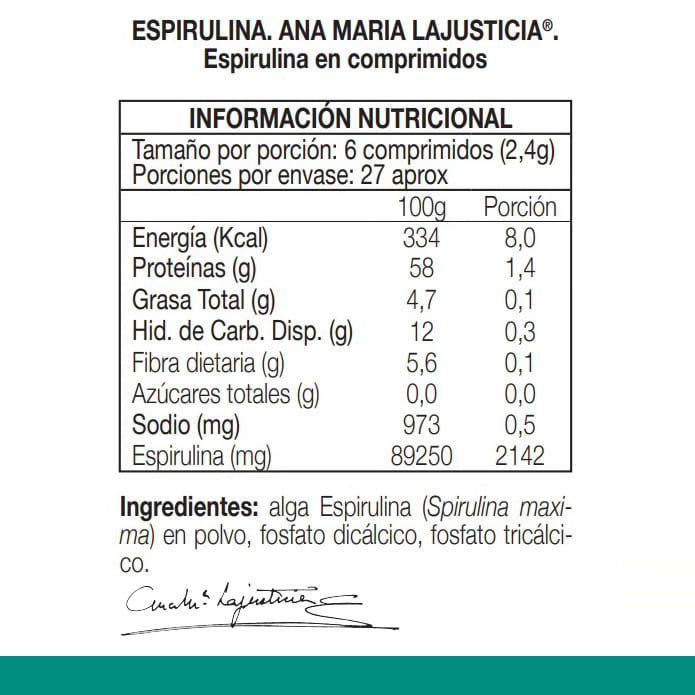 PACK NUTRICIÓN CARBONATO DE MAGNESIO (75 comp.) - ESPIRULINA (160 comp.)2