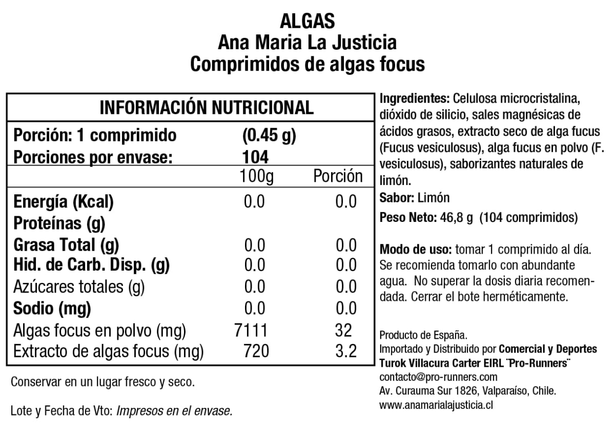 ALGAS Sabor limón (104 comp.)5