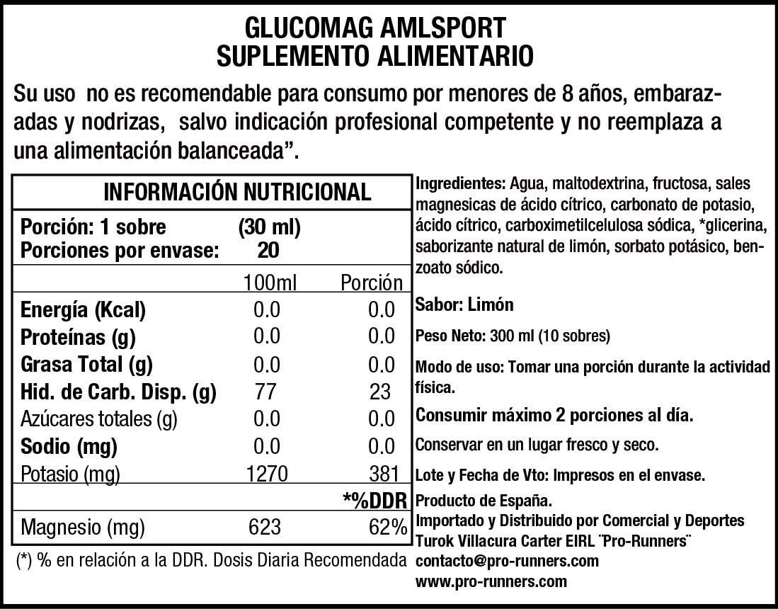 GLUCOMAG 70/30 GEL Sabor limón (10 sobres de 30ml) amlsport3