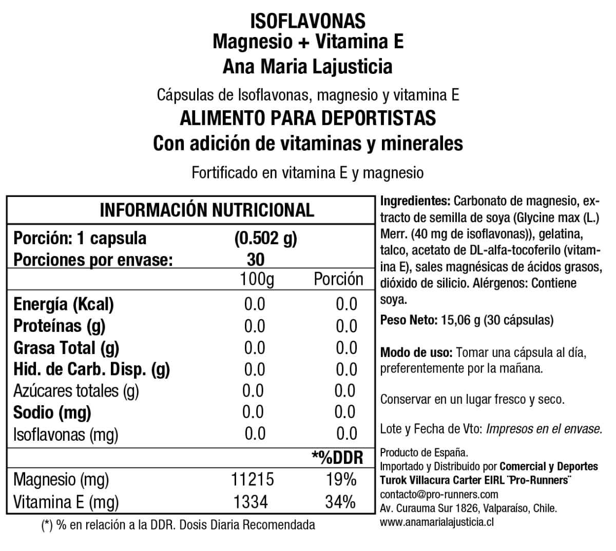 ISOFLAVONAS CON MAGNESIO + VIT.E (30 cap.)7
