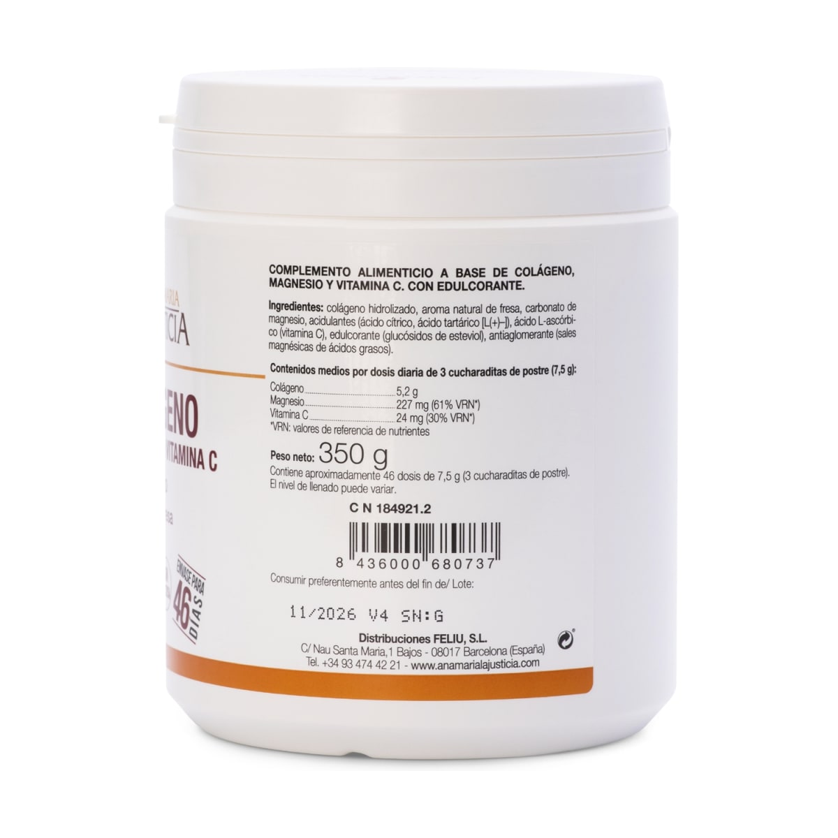 Pack Colágeno con magnesio y vitamina C4