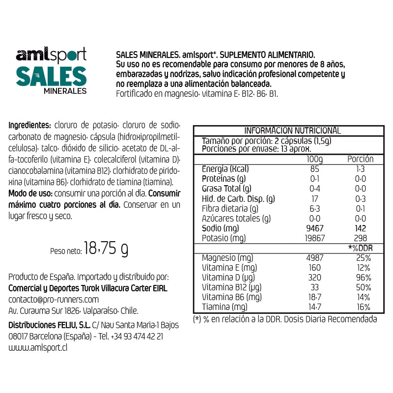 SALES MINERALES (25 caps.) - Isotónicas AMLSPORT6
