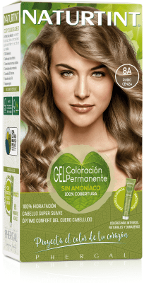 8A Rubio Ceniza - Tintura Permanente, Natural, Sin Amoníaco