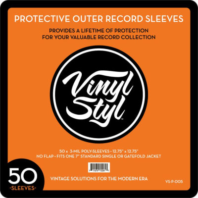 Vinyl Styl - 12 Outer Sleeves-Poly 3 mil record jacket sleeves. 12-3/4 x 12-3/4. no flap (50 count)1