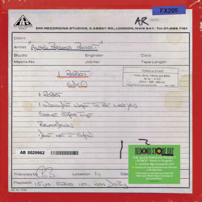 The Alan Parsons Project - I Robot (Work In Progress) [LP] (Blue Vinyl, RSD)