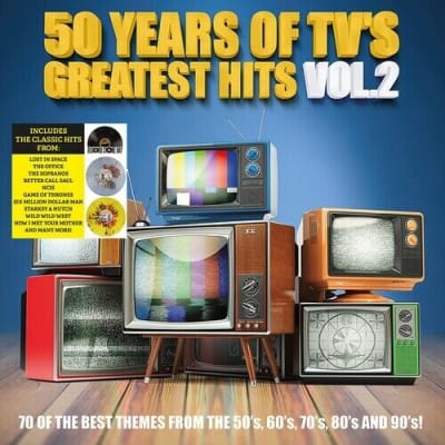 Various Artists - 50 Years Of TV's Greatest Hits - Vol. 2 [2LP] (Clear & Yellow Splatter Vinyl, RSD)1