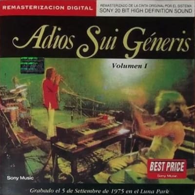 Sui Generis - Adios Sui Generis Vol. I [CD]