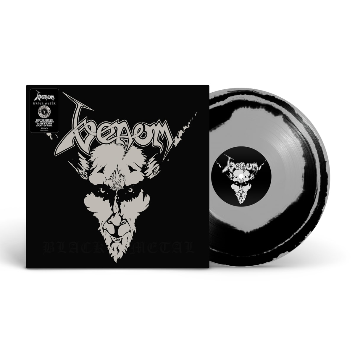 Venom - Black Metal [LP] (Silver & Black Splatter Colored Vinyl