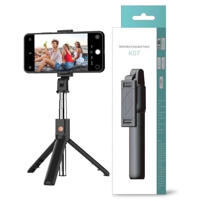 Trípode Con Bastón Selfie Bluetooth K07 Control Remoto1