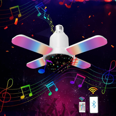 Ampolleta Espanta Cuco Con Música Bluetooth 4 Aspas