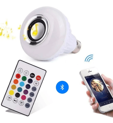 Ampolleta Led Parlante Bluetooth + Control Remoto 16 Colores