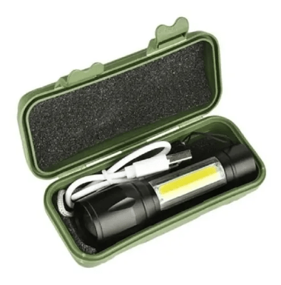 Linterna Recargable Usb 3 Modos Zoom 38004
