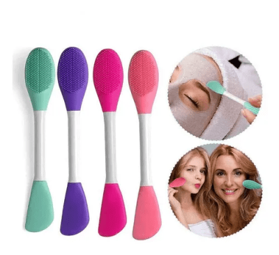 Brocha De Silicon Doble Exfoliante Y Aplicador