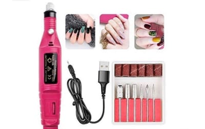 Torno Pulidor De Uñas Esculpidas Varios Colores + Puntas2