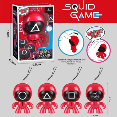 Llavero Juego del Calamar Cara Cambiable