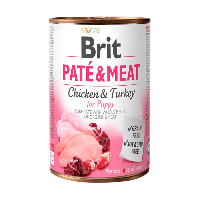 Lata Brit Care Dog Pate & Meat Chicken And Turkey Puppy 400gr