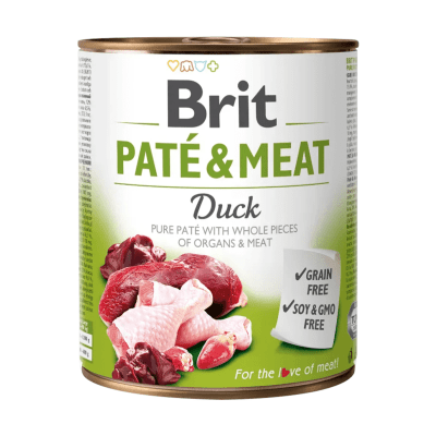 Lata Brit Care Dog Pate & Meat Duck 800gr1